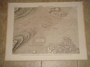 DESCRIPTION DE L'EGYPTE. Thèbes. Memnomium. Plan topographique du tombeau d'Osymandyas, des deux ...