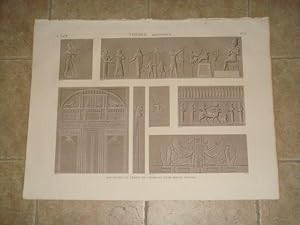 DESCRIPTION DE L'EGYPTE. Thèbes. Memnomium. Bas-reliefs du temple de l'ouest et d'une grotte vois...