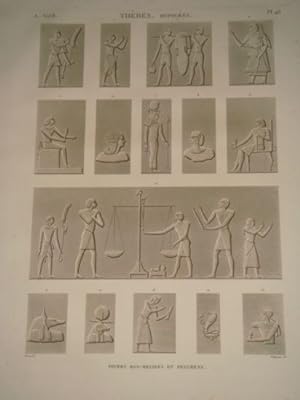 DESCRIPTION DE L'EGYPTE. Thèbes. Hypogées. Divers bas-reliefs et fragments. (ANTIQUITES, volume I...