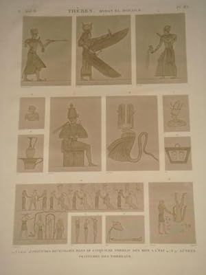 Image du vendeur pour DESCRIPTION DE L'EGYPTE. Thbes. Bybn el Molouk. Peintures recueillies dans le cinquime tombeau des rois  l'est, Autres peintures des tombeaux. (ANTIQUITES, volume II, planche 85) mis en vente par Librairie Le Feu Follet