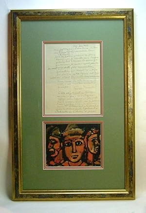 Original Autograph Letter Display