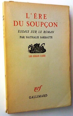 Image du vendeur pour L're du soupon. Essais sur le roman mis en vente par Claudine Bouvier