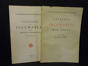 Seller image for Catlogo de Incunables de la Biblioteca Universitaria. for sale by Llibreria Antiquria Casals