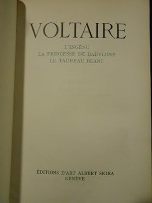 Seller image for Voltaire. L'ingenu. La princesse de Babylone. Le taureau blanc. for sale by Llibreria Antiquria Casals
