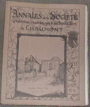 Annales de la société d'histoire, d'archéologie & des beaux-arts de Chaumont ? N° 4. Tome 4. Asse...