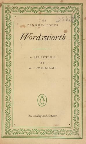 Imagen del vendedor de Wordsworth: a Selection by W. E. Williams a la venta por Bookshop Baltimore