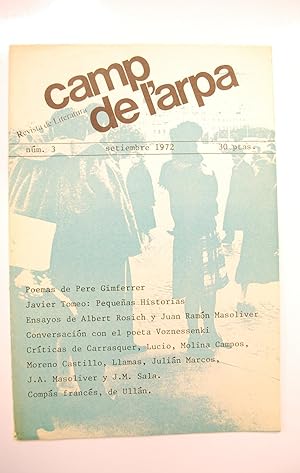 Seller image for Camp De l'Arpa. Revista De Literatura. N3. Setiembre 1972. for sale by BALAGU LLIBRERA ANTIQURIA