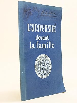 Imagen del vendedor de L'Universit devant la Famille. a la venta por Librairie du Cardinal