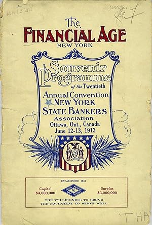 Souvenir Programme of the Twentieth Annual Convention New York State Bankers Association, Ottawa,...