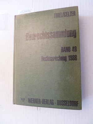 Imagen del vendedor de Baurechtssammlung - Teil: 48. Rechtsprechung 1988 a la venta por Gebrauchtbcherlogistik  H.J. Lauterbach