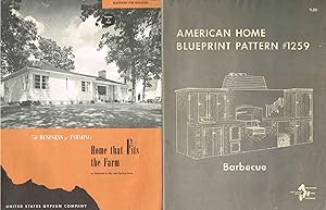 Bild des Verkufers fr BLUEPRINT: Home that Fits the Farm, Number 3, 1952 (2) BLUEPRINT: Barbecue, #1259 zum Verkauf von SUNSET BOOKS