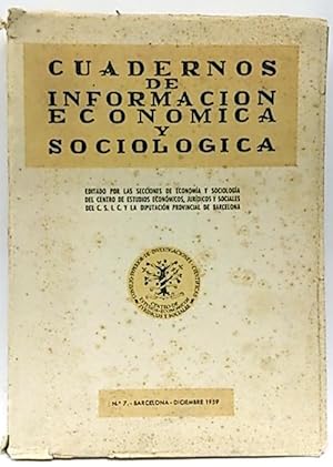 Cuadernos De Informacion Economica Y Sociologica. Nº7. Diciembre 1959