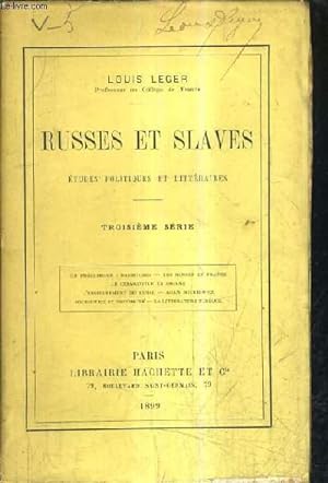Immagine del venditore per RUSSES ET SLAVES ETUDES POLITIQUES ET LITTERAIRES - TROISIEME SERIE . venduto da Le-Livre