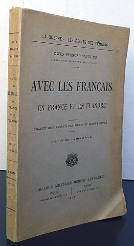 Avec les français en France et en Flandre avec 7 planches hors texte et 1 carte