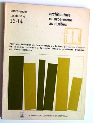 Seller image for Architecture et urbanisme au Qubec for sale by Claudine Bouvier