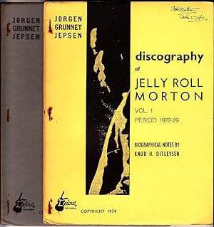 DISCOGRAPHY OF JELLY ROLL MORTON OCTOBER 1959 (2 VOLUMES) (with Biographical Notes by Knud H Ditl...