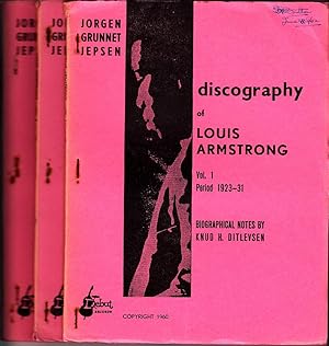 DISCOGRAPHY OF LOUIS ARMSTRONG 1960 2ND EDITION (3 VOLUMES) (with Biographical Notes by Knud H Di...