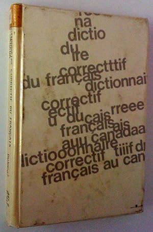 Bild des Verkufers fr Dictionnaire correctif du franais au Canada zum Verkauf von Claudine Bouvier