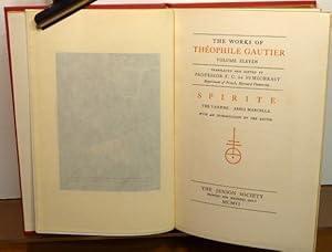 Seller image for THE WORKS OF THEOPHILE GAUTIER. VOLUME ELEVEN: SPIRITE - THE VAMPIRE - ARRIA MARCELLA for sale by RON RAMSWICK BOOKS, IOBA
