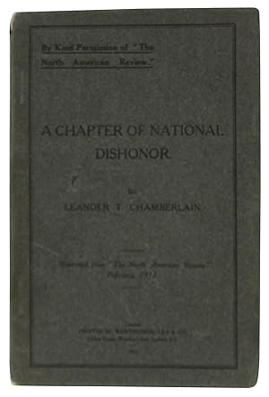 Seller image for A Chapter of Our National Dishonor for sale by Eureka Books