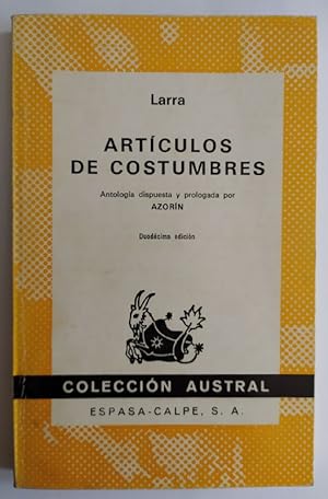 Bild des Verkufers fr Artculos de costumbres. zum Verkauf von La Leona LibreRa