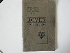 Image du vendeur pour Manual of The Rover "Fourteen" mis en vente par Wylie Books
