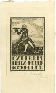 Exlibris Fritz Peter Köhler.