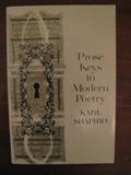 Image du vendeur pour Prose Keys to Modern Poetry mis en vente par Julian's Bookshelf