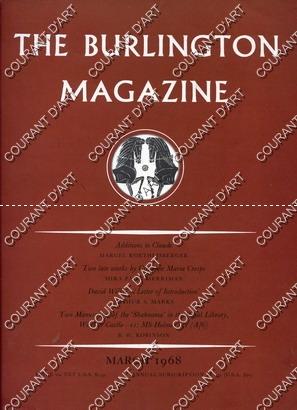 THE BURLINGTON MAGAZINE. MARCH 1968. ADDTIONS TO CLAUDE. TWO LATE WORKS BY GIUSEPPE MARIA CRESPI....