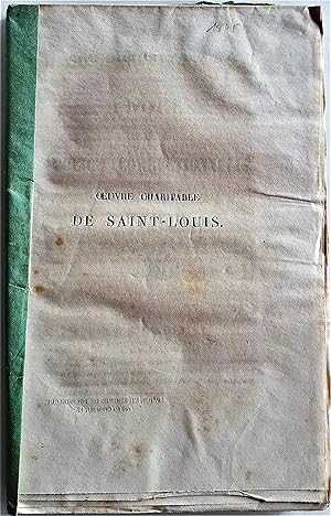 Image du vendeur pour Oeuvre charitable de Saint-Louis - PROCS EN POLICE CORRECTIONNELLE - Audience du 21 Juin 1845 [Audience du 21 juin 1845 - Interrogatoire de M. le duc des Cars - Interrogatoire de M. Lpinois - Interrogatoire de M. Charbonnier de La Guesnerie - Rquisitoire du ministre public - Plaidoyer de M. Berryer pour le duc des Cars et M. le prince de Montmorency - Plaidoyer de Me Fontaine pour M. de Lespinois et M. Charbonnier de La Guesnerie - Cour royale - Chambre des appels de Police correctionnelle - Audience du 22 novembre 1845]. mis en vente par Jean-Paul TIVILLIER