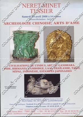 ARCHEOLOGIE CHINOISE. ARTS D'ASIE. CIVILISATIONS DE L'INDUS. ART DU GANDHARA. INDE. BIRMANIE. CAM...