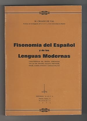 Imagen del vendedor de Fisonoma del espaol y de las lenguas modernas a la venta por Librera El Crabo