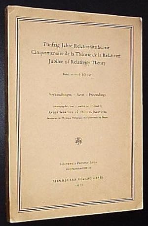 Seller image for Funfzig Jahre Relativitatstheorie / Cinquantenaire De La Theorie De La Relativite /jubilee of Relativity Theory for sale by Virtual Books