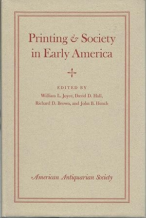 Immagine del venditore per Printing and Society in Early America venduto da Turn-The-Page Books