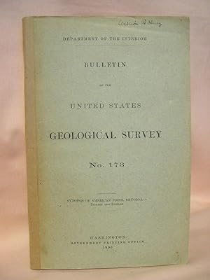 A SYNOPSIS OF AMERICAN FOSSIL BRYOZOA, INCLUDING BIBLIOGRAPHY AND SYNONYMY. USGS BULLETIN 173