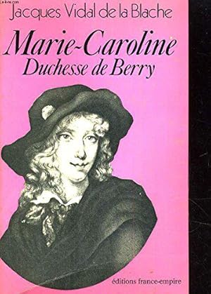 Bild des Verkufers fr Marie-Caroline zum Verkauf von JLG_livres anciens et modernes