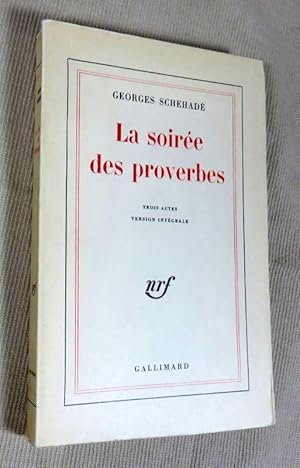 Seller image for La soire des proverbes (pice en trois actes, version intgrale). for sale by Latulu