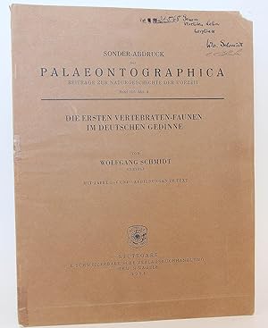 Seller image for Die Ersten Vertebraten-Faunen Im Deutschen Gedinne [The First Vertebrate Faunas in German Gedinne] for sale by Flamingo Books