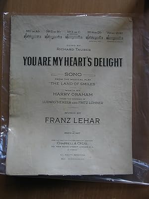 Bild des Verkufers fr You are My Hearts Delight - as Sung By Richard Tauber zum Verkauf von EbenezerBooks