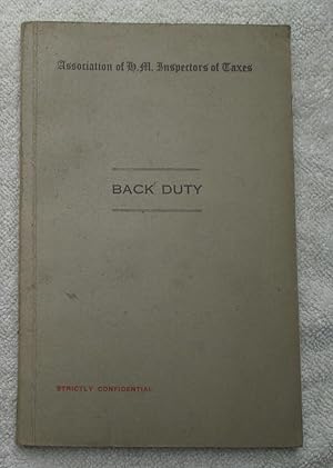 Bild des Verkufers fr Back Duty zum Verkauf von Glenbower Books