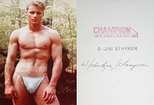 Seller image for MALE NUDE: JIM STRYKER: "STRING BIKINI" COLOR PHOTOGRAPH BY WALTER KUNDZICZ - Rare Fine Contemporary Color Photographic Print: Signed by Walter Kundzicz - ONLY COPY ONLINE for sale by ModernRare