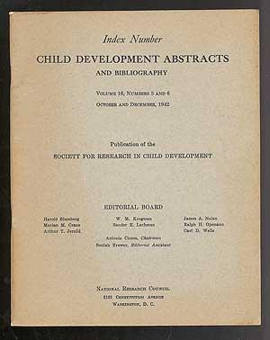 Bild des Verkufers fr CHILD DEVELOPMENT ABSTRACTS AND BIBLIOGRAPHY zum Verkauf von Between the Covers-Rare Books, Inc. ABAA