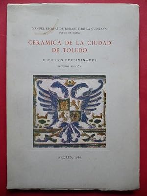 Imagen del vendedor de Cermica de la Ciudad de Toledo. Estudios Prelimares. a la venta por Carmichael Alonso Libros