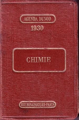 CHIMIE Agenda Dunod 1930