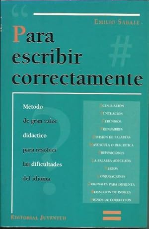 Imagen del vendedor de Para Escribir Correctamente a la venta por Livro Ibero Americano Ltda