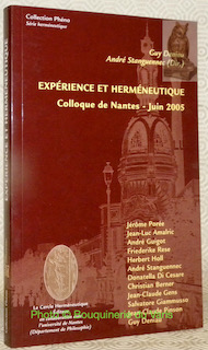 Bild des Verkufers fr Exprience et hermneutique. Colloque de Nantes - Juin 2005.Collection Phno. zum Verkauf von Bouquinerie du Varis