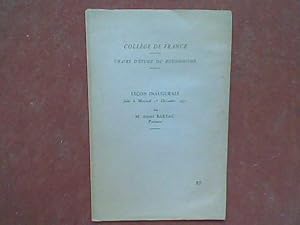 Collège de France - Chaire d'Etude du Bouddhisme. Leçon inaugurale faite le mercredi 1er Décembre...