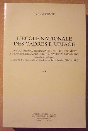 Seller image for L'ecole Nationale Des Cadres D'uriage for sale by Domifasol