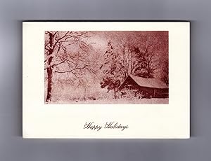 New York State Assemblyman Mike Bragman Christmas Card, 1993, featuring the Abraham Morgan log ca...