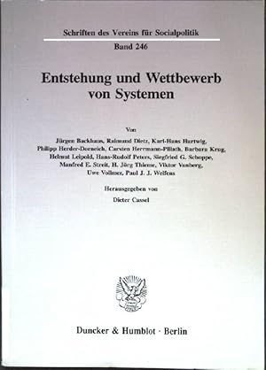 Seller image for Entstehung und Wettbewerb von Systemen. Schriften des Vereins fr Socialpolitik, Neue Folge, Band 246; for sale by books4less (Versandantiquariat Petra Gros GmbH & Co. KG)